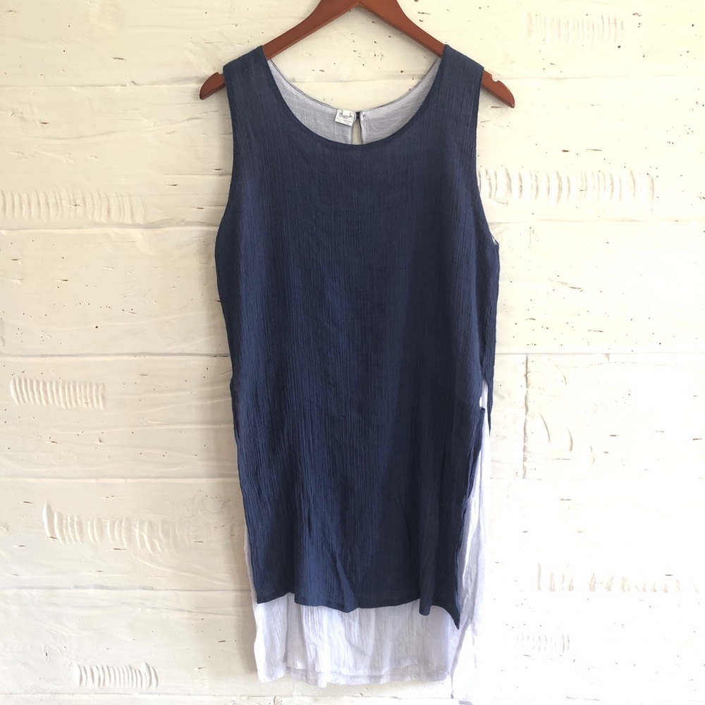Cotton and silk sleeveless dress